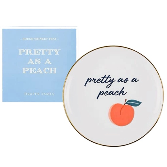 Draper James Round Trinket Dish Jewelry Holder Pretty as a Peach NIB - Picture 2 of 5